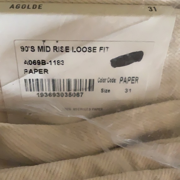 AGOLDE 90’s Mid Rise Loose Fit In Paper - Picture 10 of 10